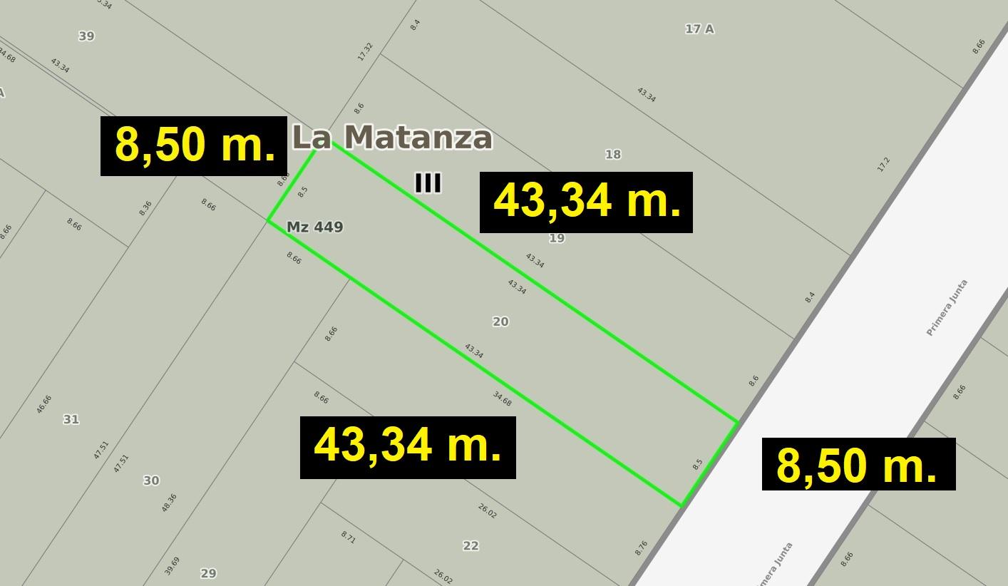 Terreno en venta · Ciudad Madero, La Matanza, GBA Oeste, Provincia de Buenos Aires