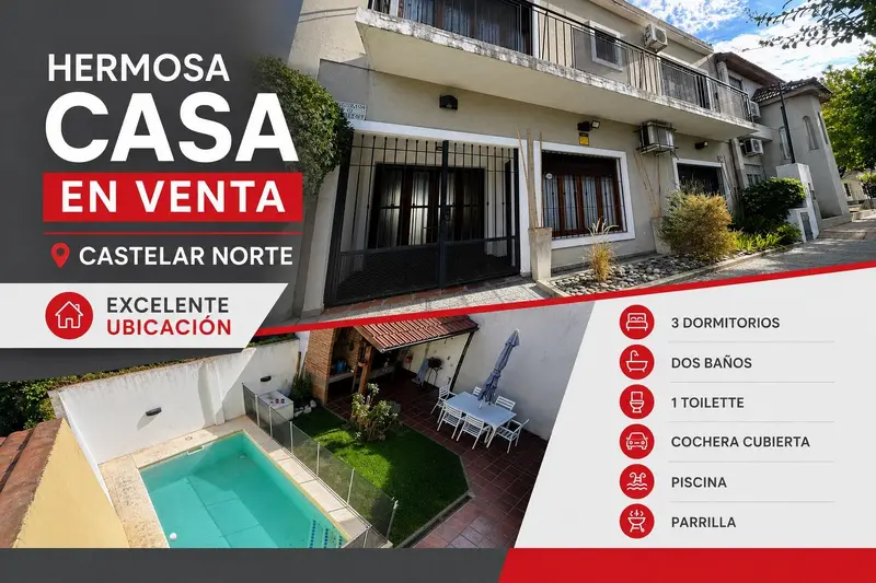 Casa en venta · Castelar Norte, Castelar, Morón, GBA Oeste, Provincia de Buenos Aires