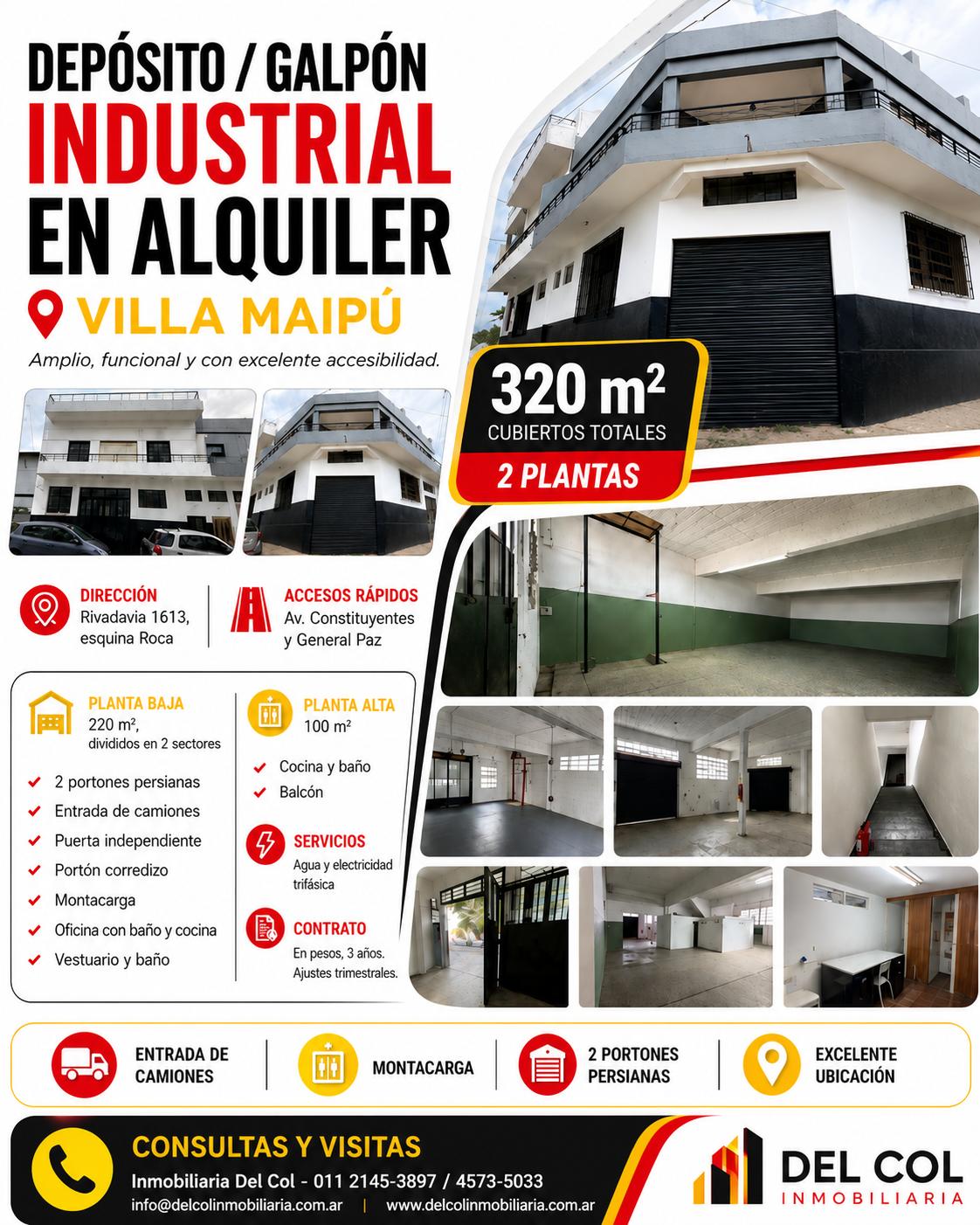 Depósito en alquiler · Villa Maipú, General San Martin, GBA Norte, Provincia de Buenos Aires