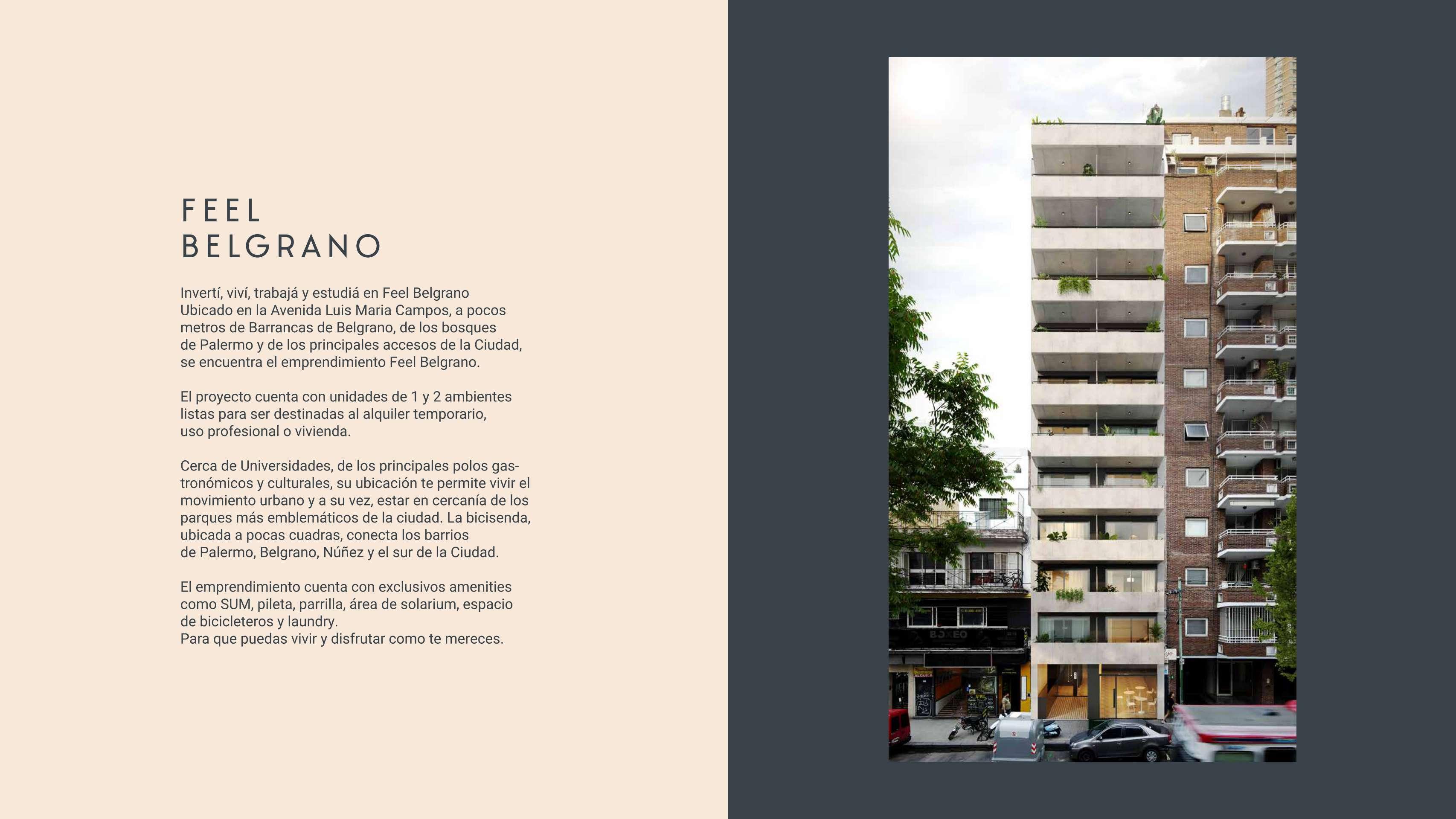 Emprendimiento en venta · Belgrano, CABA