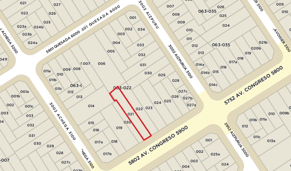 Terreno en venta · Villa Urquiza, CABA
