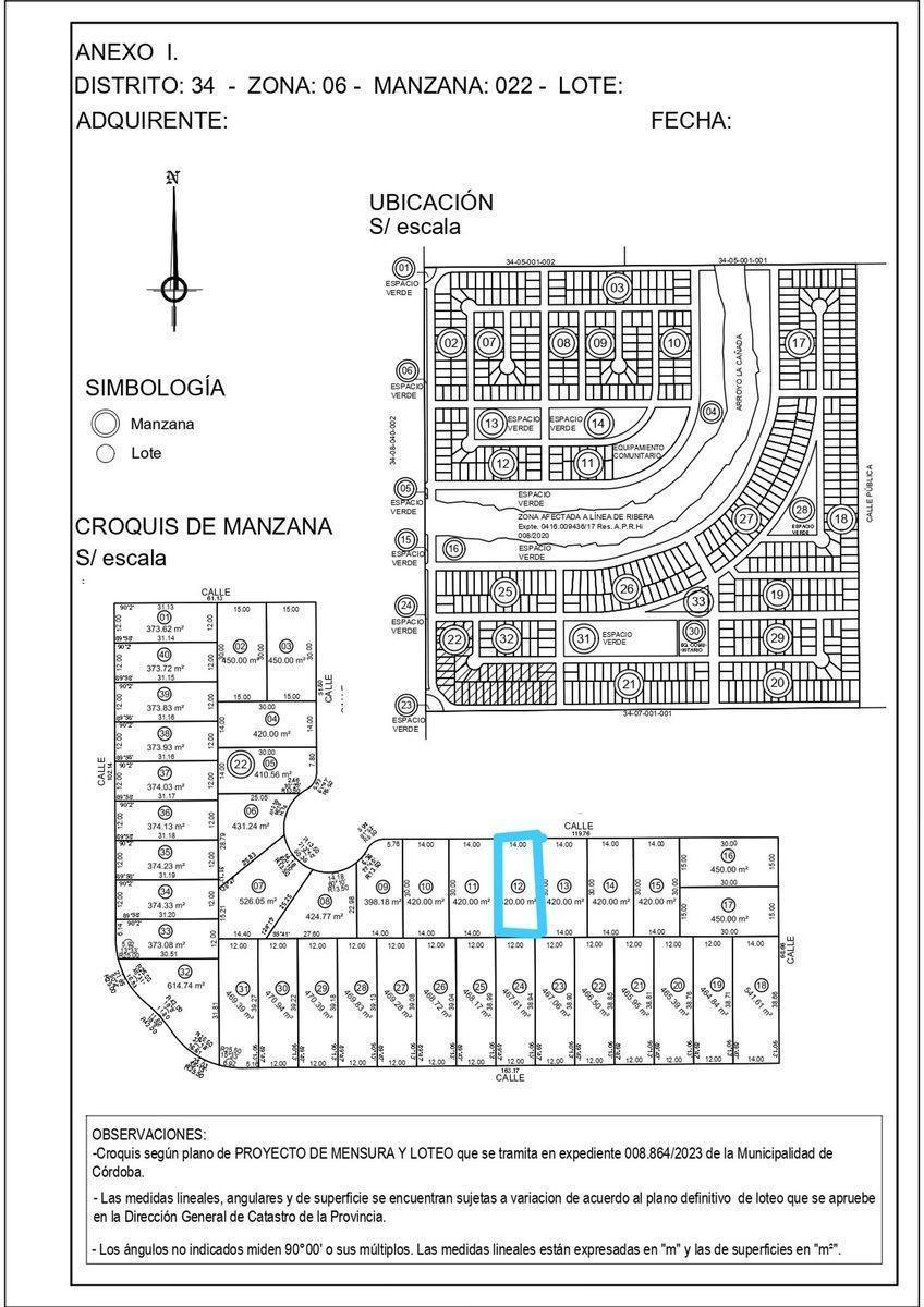 Terreno en venta · Argentina, Córdoba Capital, Córdoba
