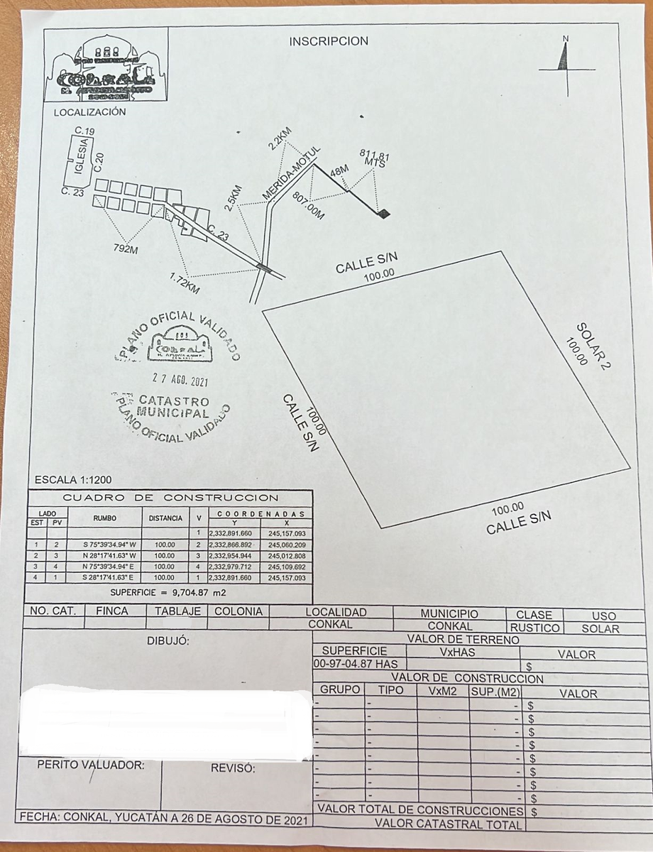 Lote en venta · Conkal, Conkal, Yucatán