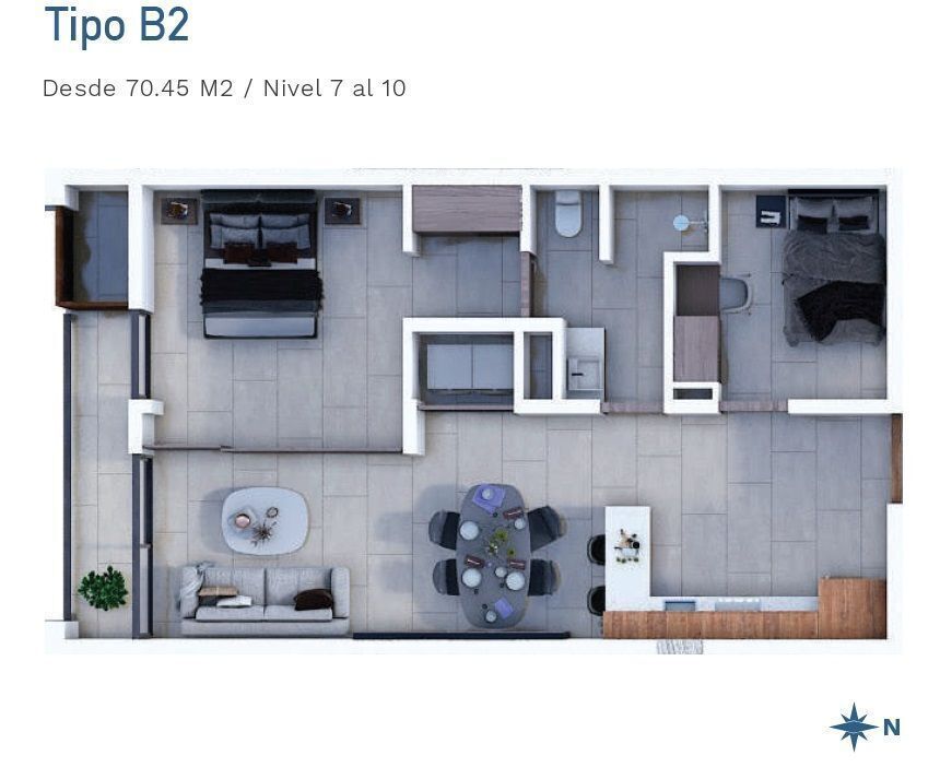 Departamento en venta · Temozon Norte, Mérida, Yucatán