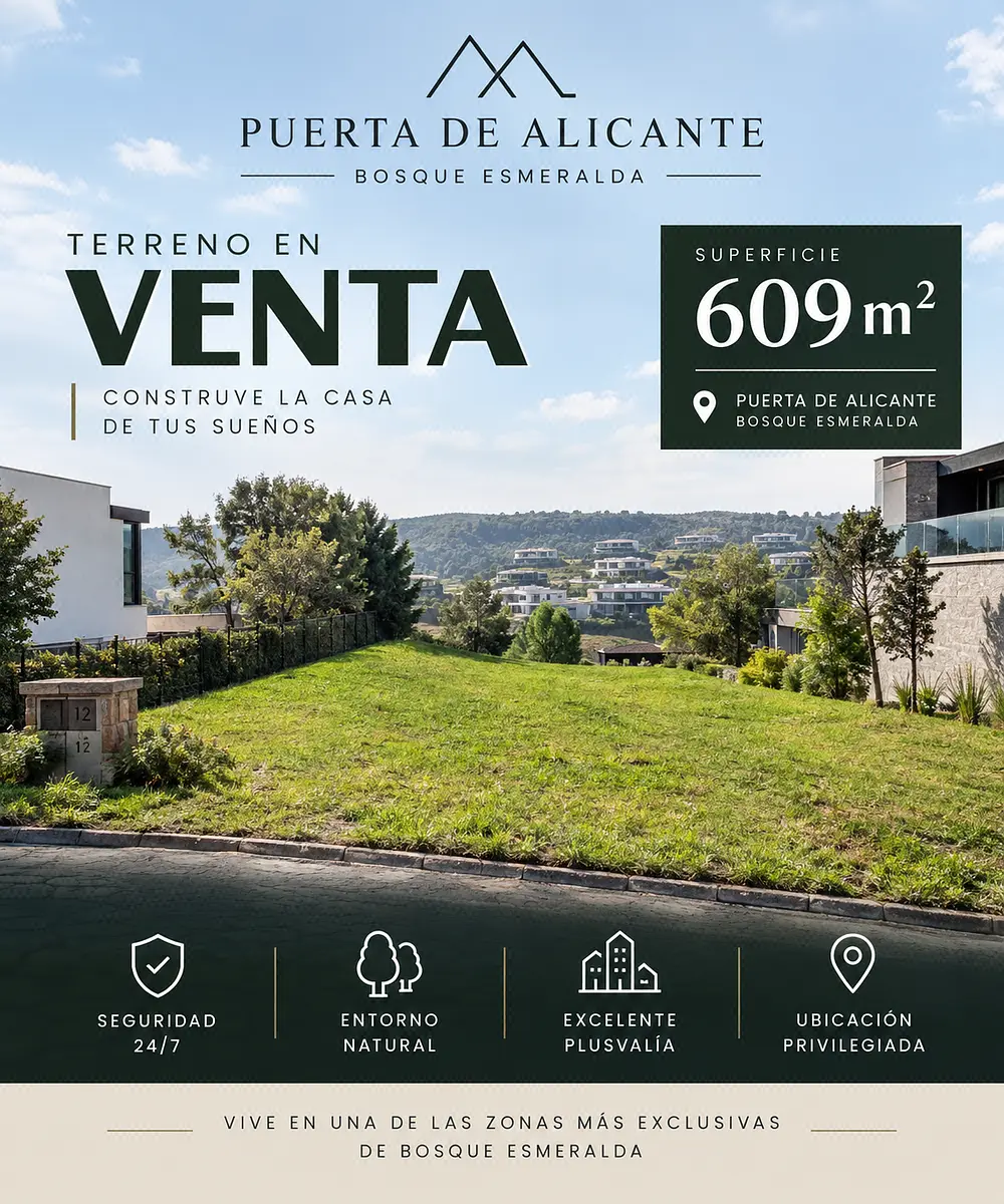 Lote en venta · Bosque Esmeralda, Atizapán de Zaragoza, Estado de México