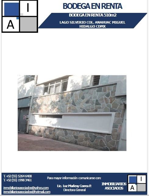 Bodega en renta · Anahuac I Sección, Anahuac, Miguel Hidalgo, Ciudad de México