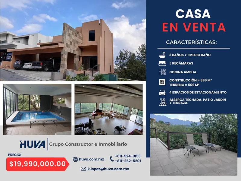 Casa en venta · Rincón de las Montañas (Sierra Alta 8 Sector), Monterrey, Nuevo León