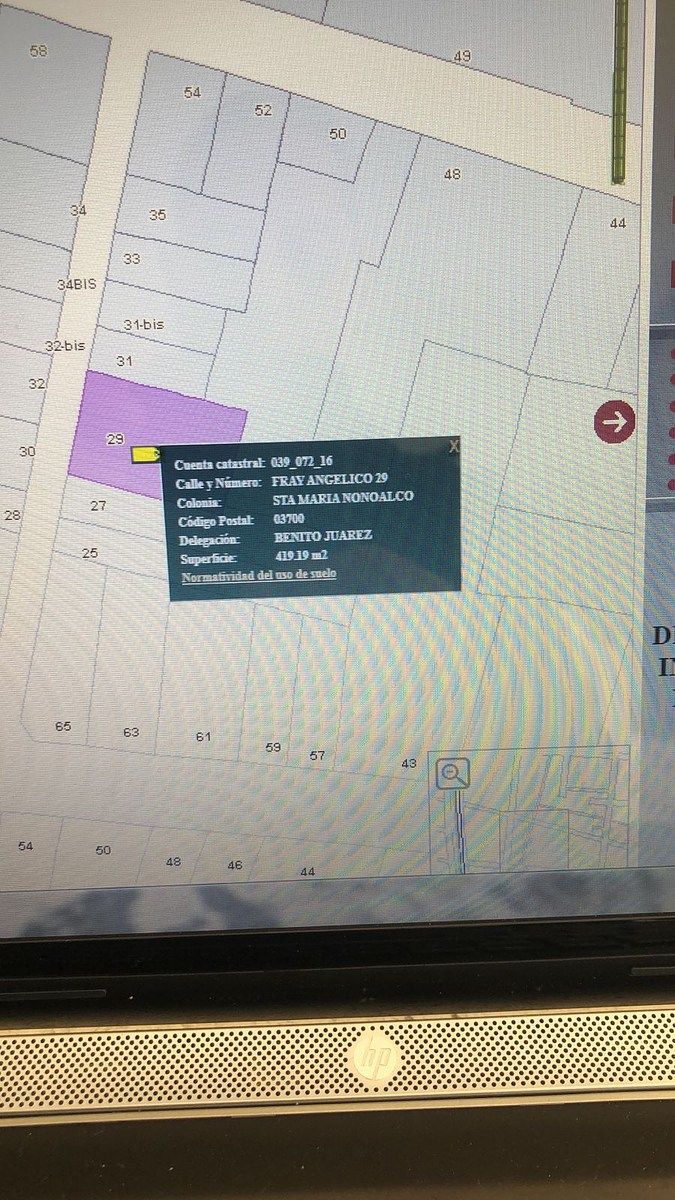 Lote en venta · Santa Maria Nonoalco, Benito Juárez, Ciudad de México