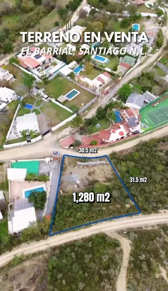 Lote en venta · El Barrial, Santiago, Nuevo León