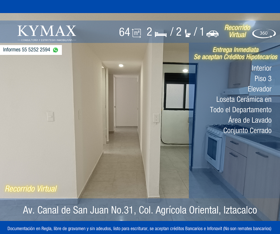 Departamento en venta · Agrícola Oriental, Iztacalco, Ciudad de México Departamento en venta · Agrícola Oriental, Iztacalco, Ciudad de México