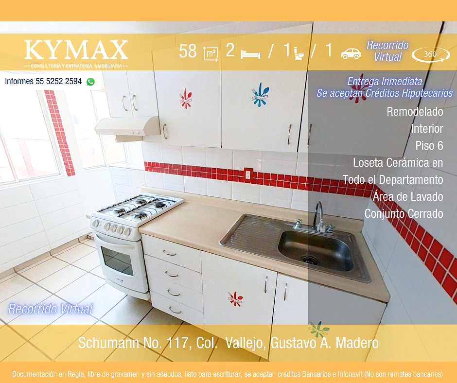 Departamento en venta · Vallejo, Gustavo A. Madero, Ciudad de México Departamento en venta · Vallejo, Gustavo A. Madero, Ciudad de México