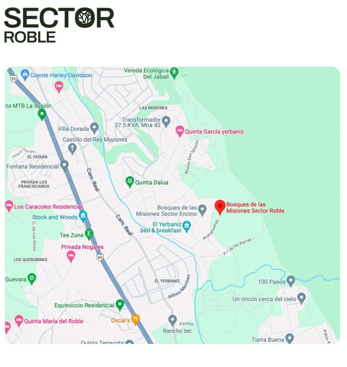 Lote en venta · Bosques de las Misiones Sector Encino, Santiago, Nuevo León