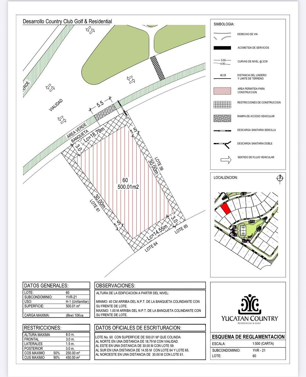Lote en venta · Yucatán Country Club, Mérida, Yucatán