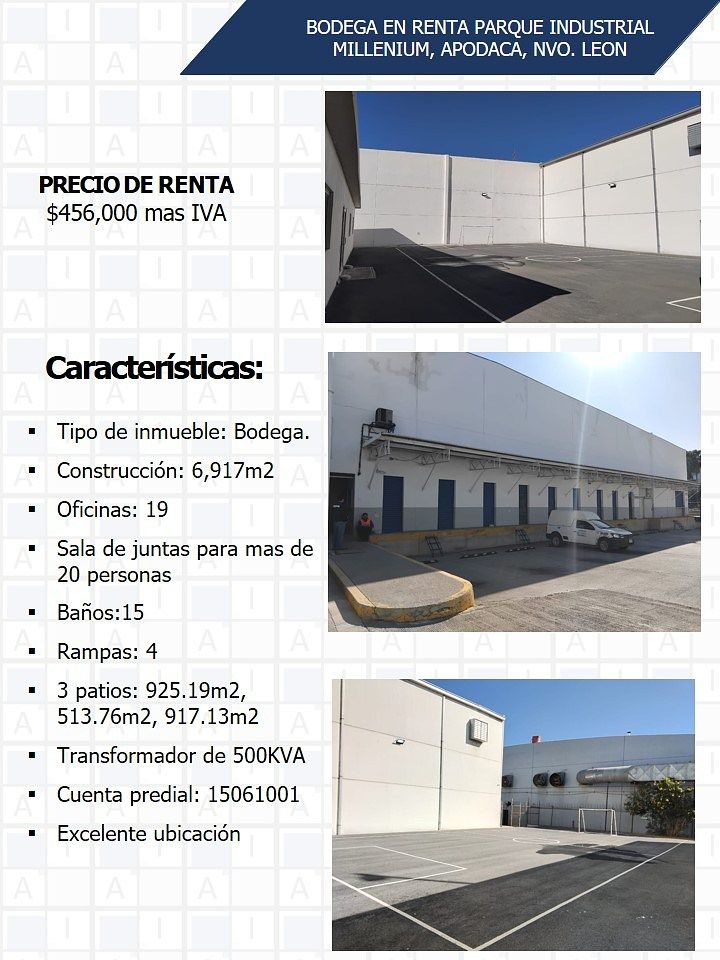 Bodega en renta · Parque Industrial Milenium, Apodaca, Nuevo León