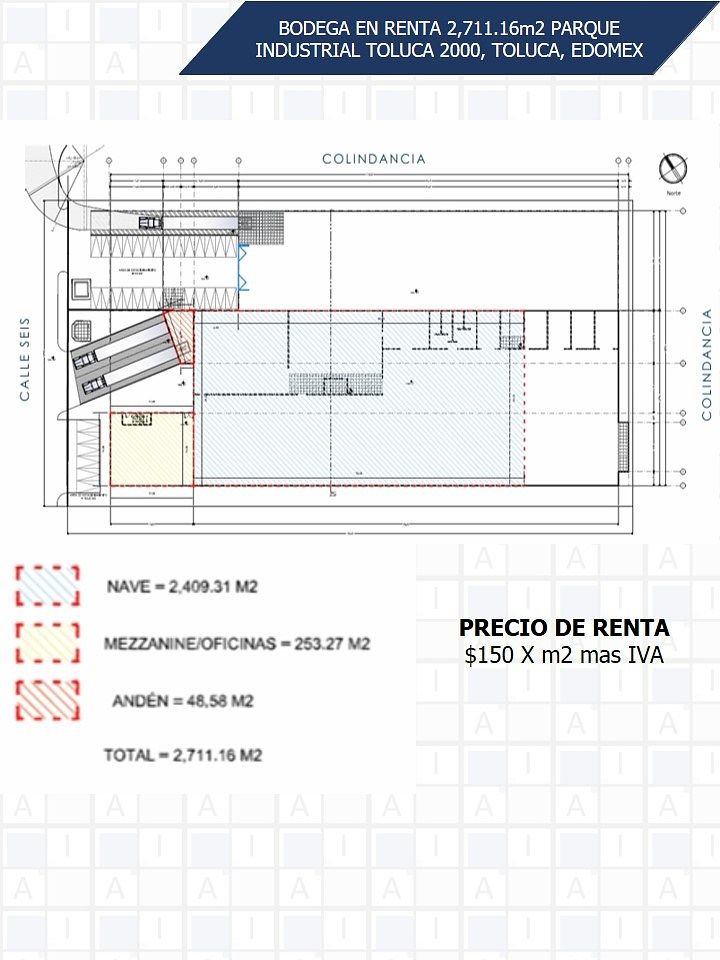 Bodega en renta · Parque industrial Toluca 2000, Toluca, Estado de México