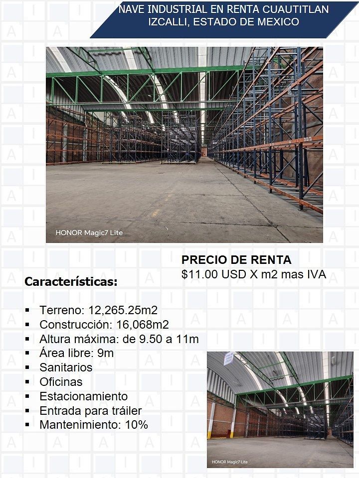 Nave industrial en renta · Complejo Industrial Cuamatla, Cuautitlán Izcalli, Estado de México
