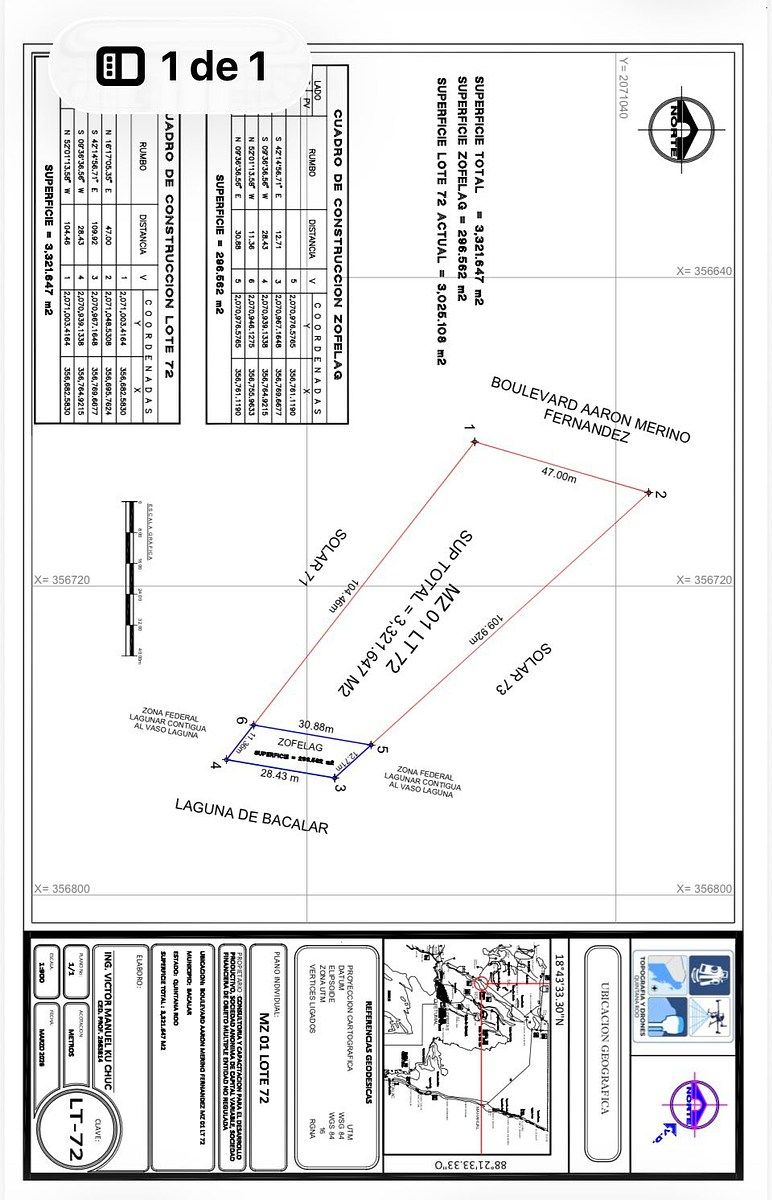 Lote en venta · Bacalar, Quintana Roo