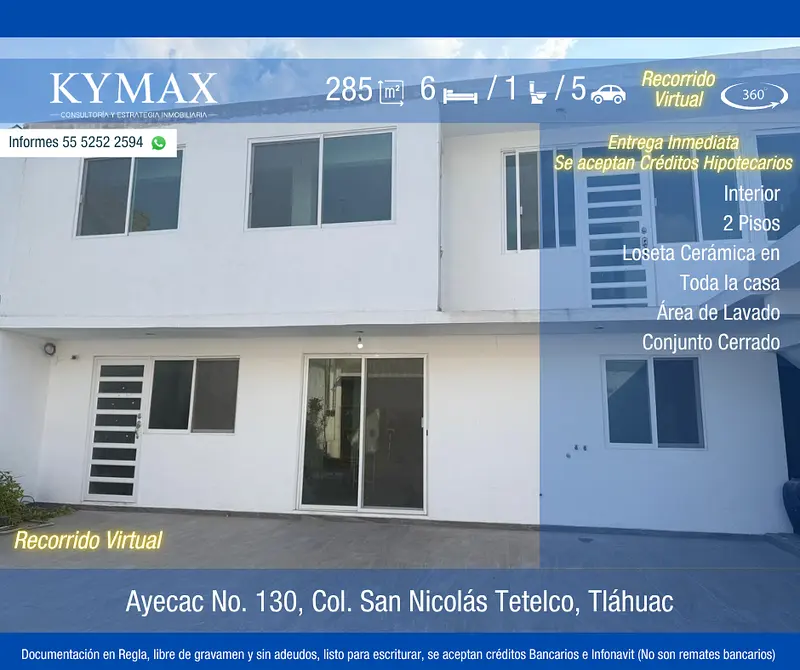 Casa en venta · San Nicolás Tetelco, Tláhuac, Ciudad de México