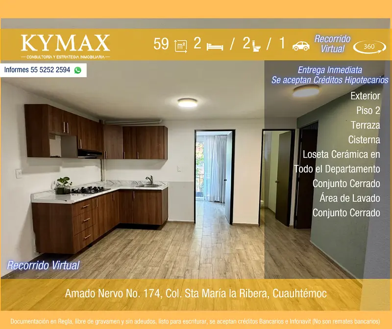 Departamento en venta · Santa Maria La Ribera, Cuauhtémoc, Ciudad de México Departamento en venta · Santa Maria La Ribera, Cuauhtémoc, Ciudad de México