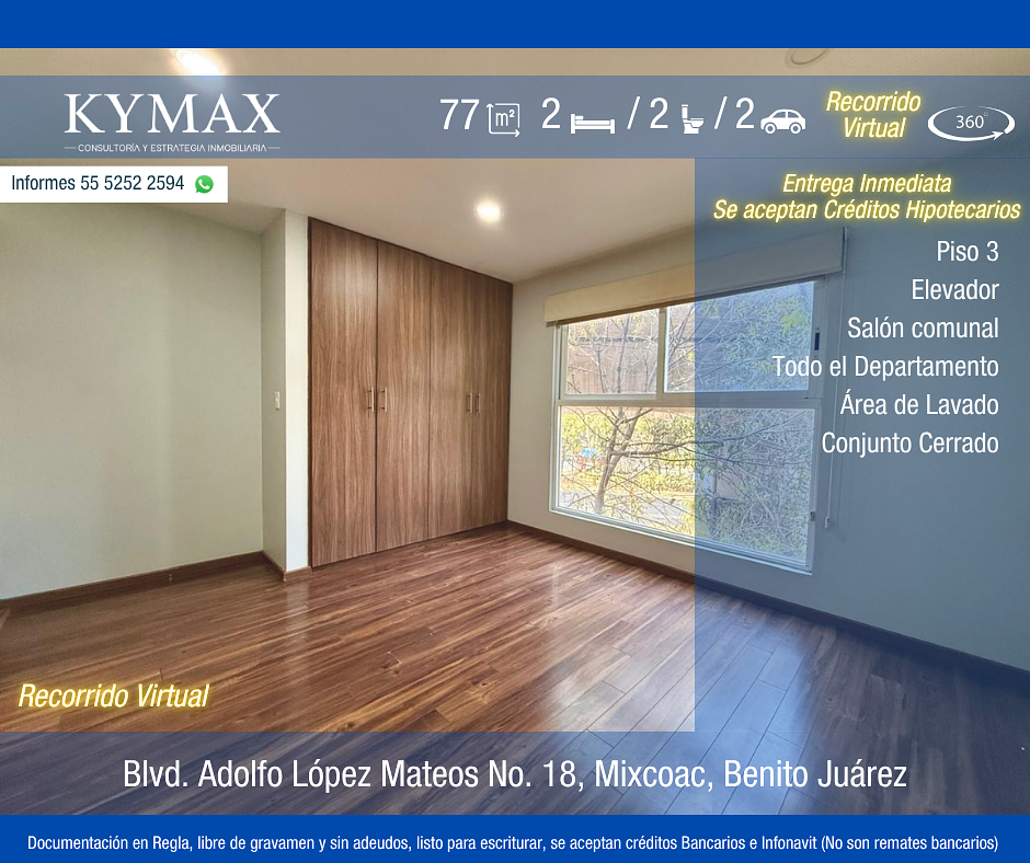 Departamento en venta · Mixcoac, Mixcoac, Benito Juárez, Ciudad de México