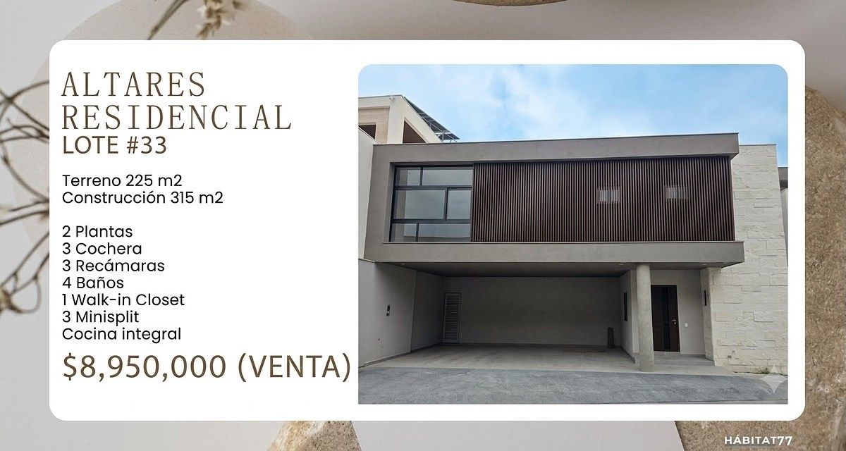 Casa en venta · Altares Residencial, Santiago, Nuevo León