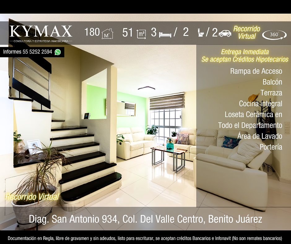 Condominio en venta · Del Valle Norte, Del Valle, Benito Juárez, Ciudad de México