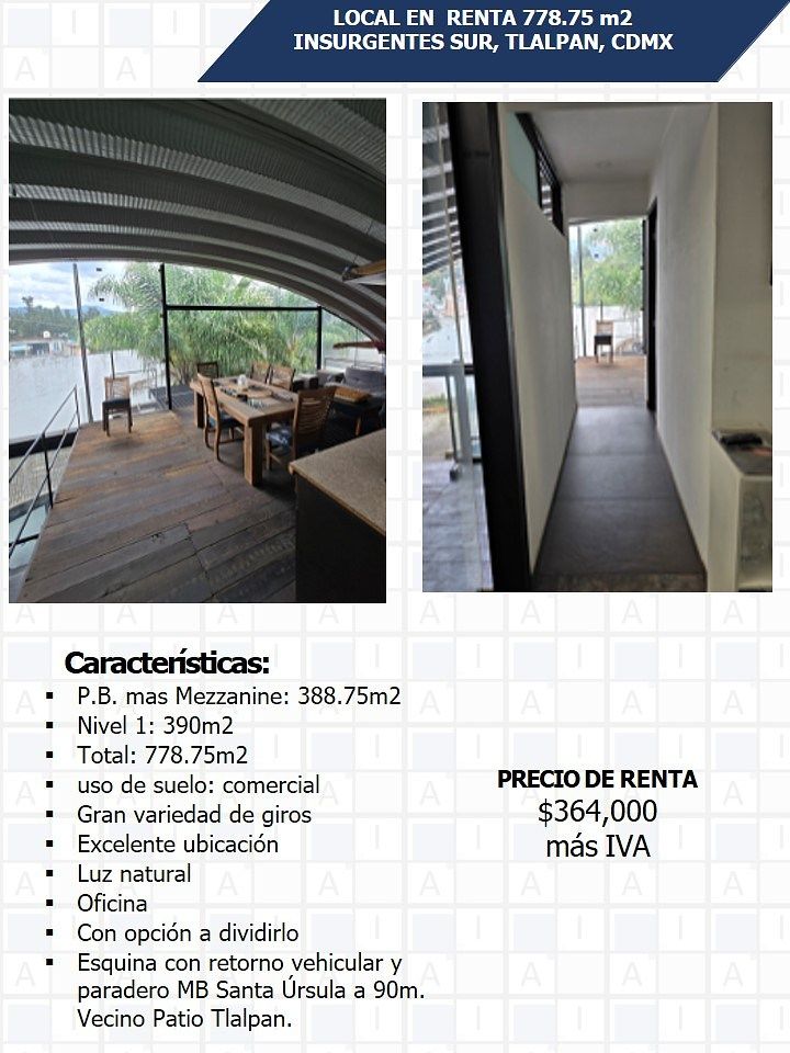 Comercio en renta · Santa Úrsula Xitla, Tlalpan, Ciudad de México