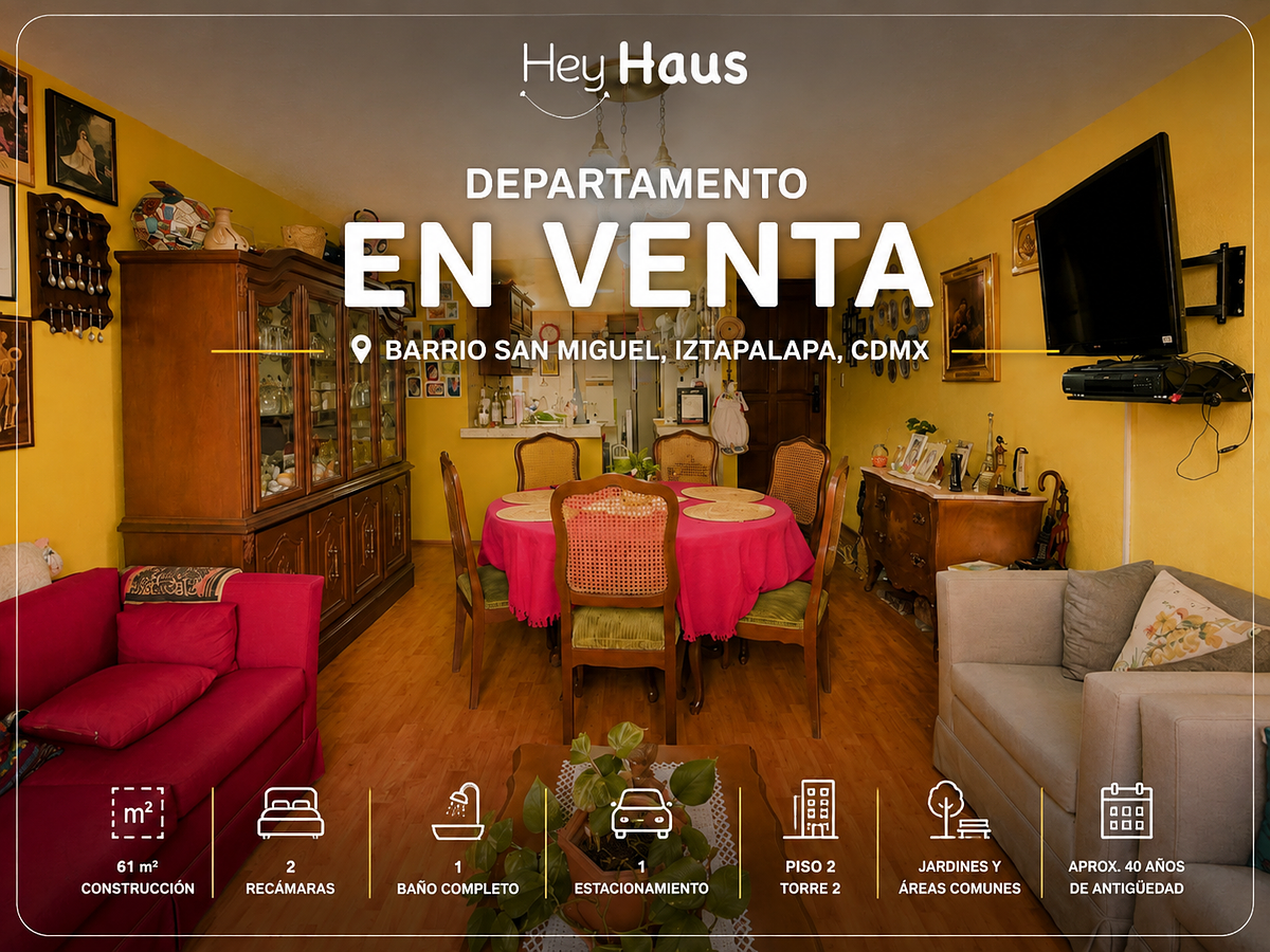 Departamento en venta · San Miguel, Iztapalapa, Ciudad de México