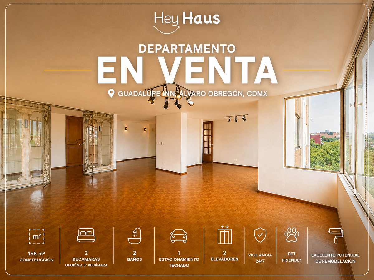 Departamento en venta · Guadalupe Inn, Álvaro Obregón, Ciudad de México