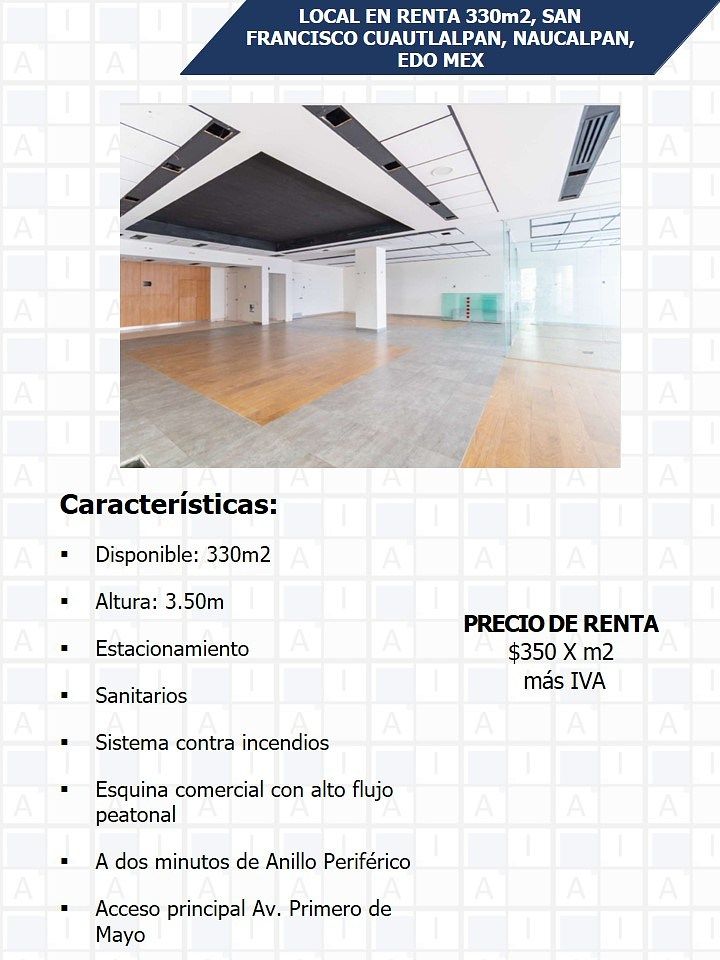 Comercio en renta · San Francisco Cuautlalpan, Naucalpan de Juárez, Estado de México