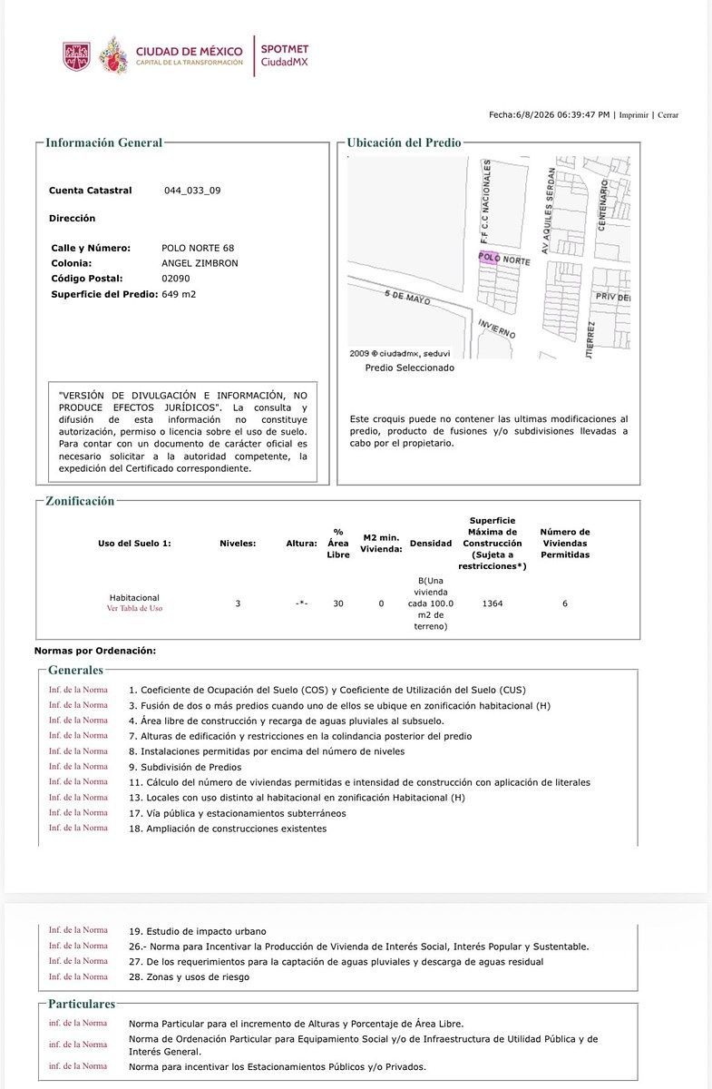 Lote en venta · Ángel Zimbrón, Azcapotzalco, Ciudad de México