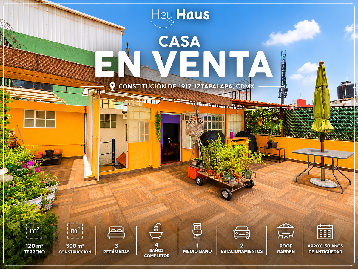 Casa en venta · Constitución de 1917, Iztapalapa, Ciudad de México
