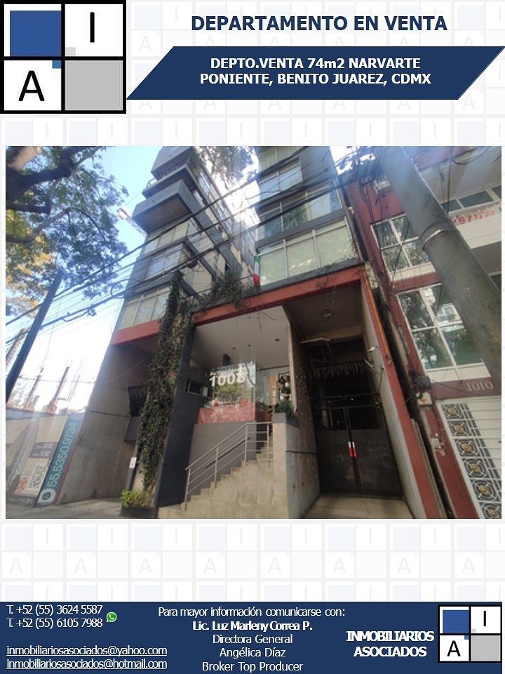 Departamento en venta · Narvarte Poniente, Narvarte, Benito Juárez, Ciudad de México