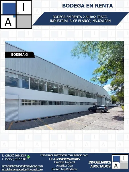 Bodega en renta · Industrial Alce Blanco, Naucalpan de Juárez, Estado de México
