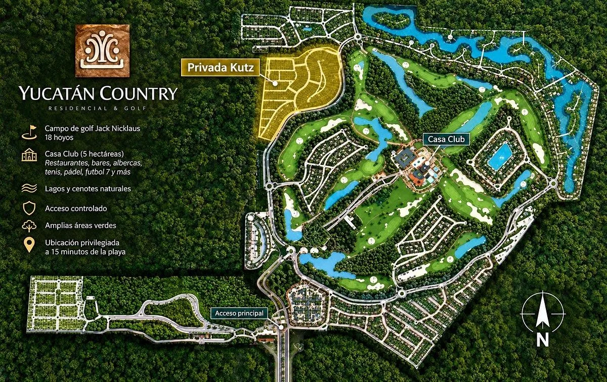 Lote en venta · Yucatán Country Club, Mérida, Yucatán