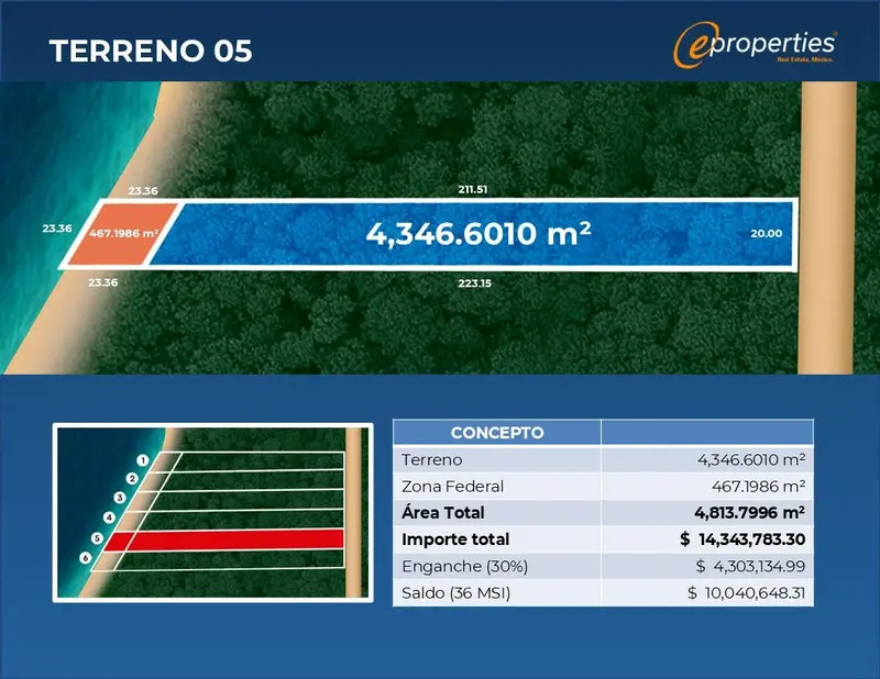 Lote en venta · Xul-ha, Othón P. Blanco, Quintana Roo