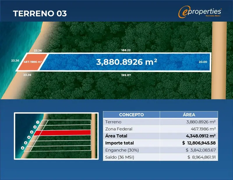 Lote en venta · Xul-ha, Othón P. Blanco, Quintana Roo