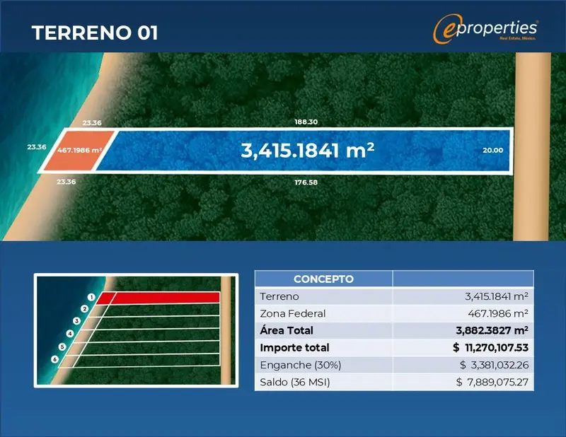 Lote en venta · Xul-ha, Othón P. Blanco, Quintana Roo