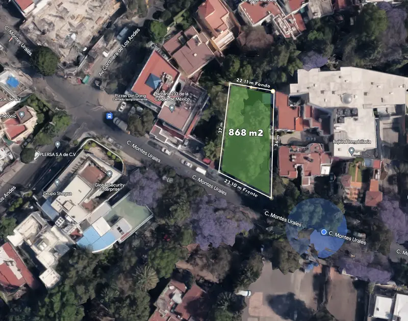 Lote en venta · Lomas de Chapultepec III Sección, Lomas de Chapultepec, Chapultepec, Miguel Hidalgo, Ciudad de México