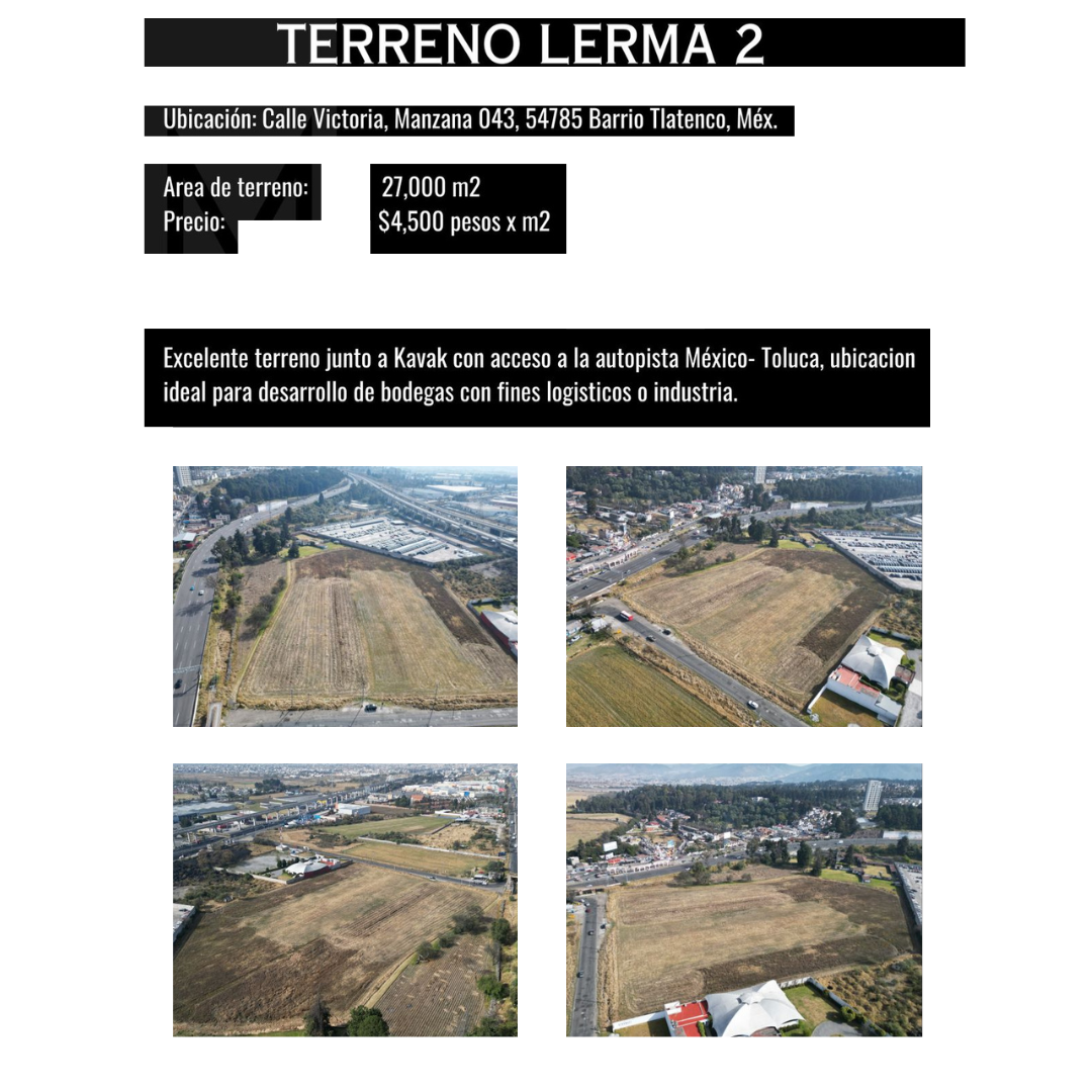 Lote en venta · Valle de Lerma, Lerma, Estado de México