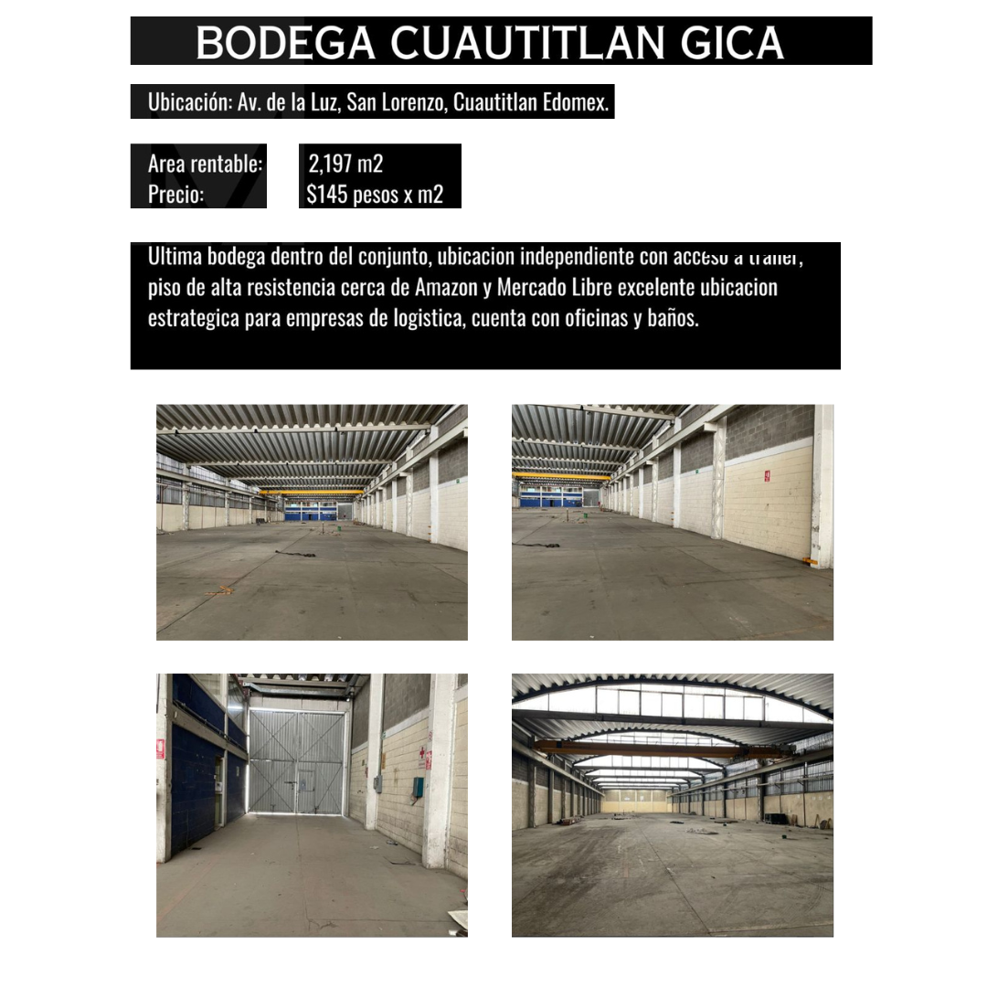 Nave industrial en renta · Cuautitlán Centro, Cuautitlán, Estado de México